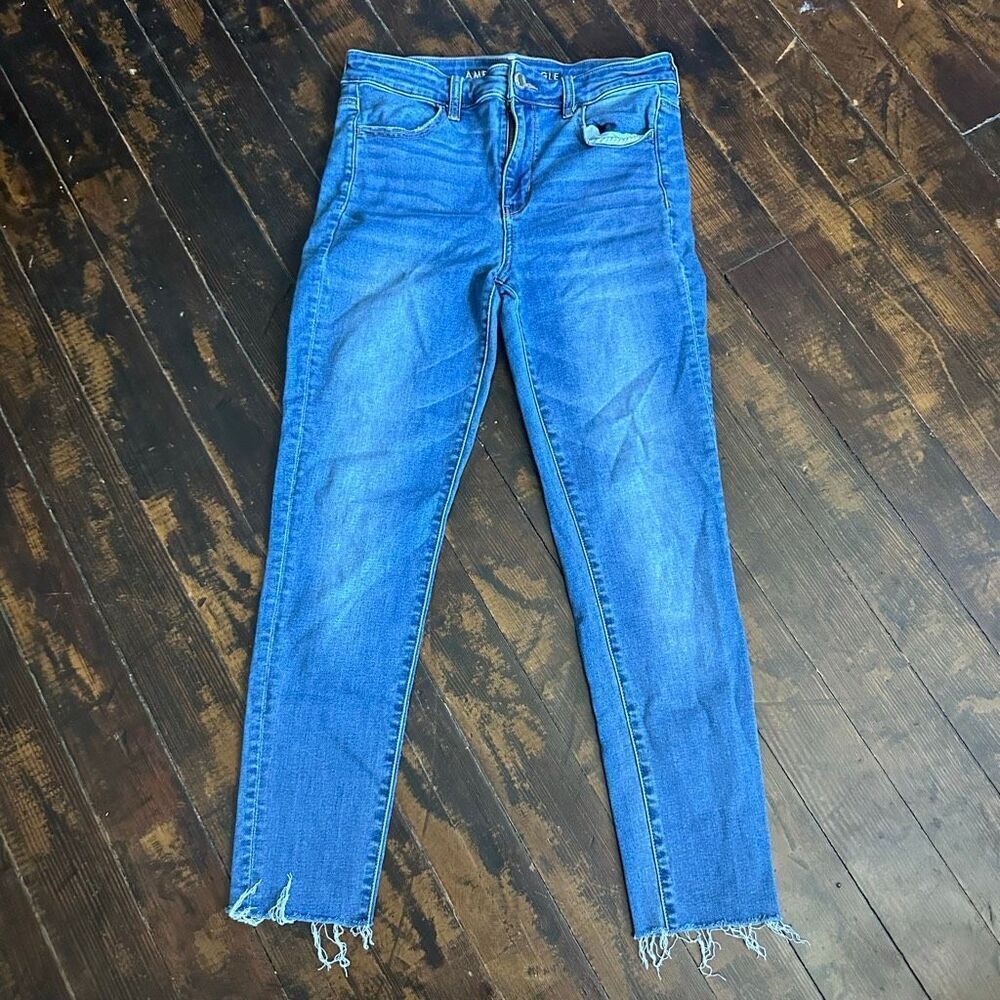 American Eagle medium wash hi-rise jegging size 12
